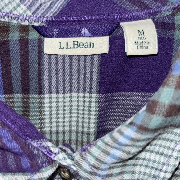 L.L. Bean Flannel Shirt M - Picture 4 of 5